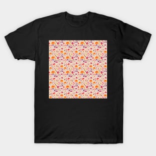 Cottagecore Autumnal Watercolor Pattern T-Shirt